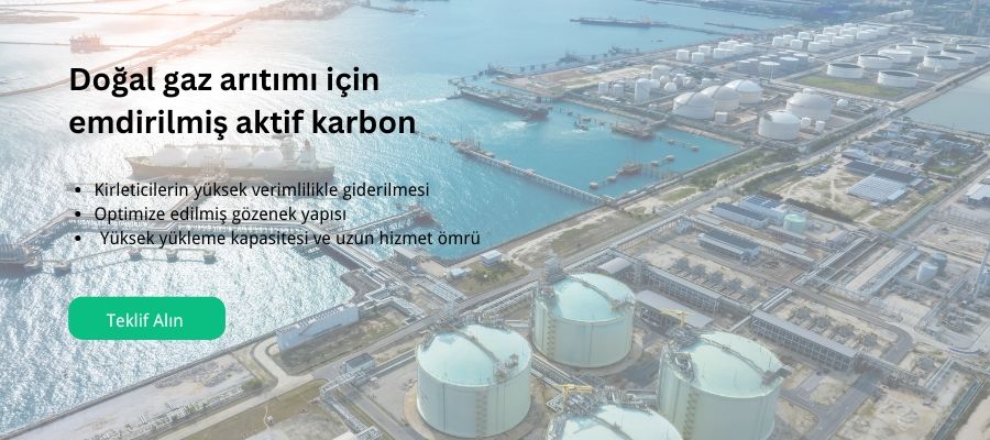 Dogal gaz aritimi icin emdirilmis aktif karbon
