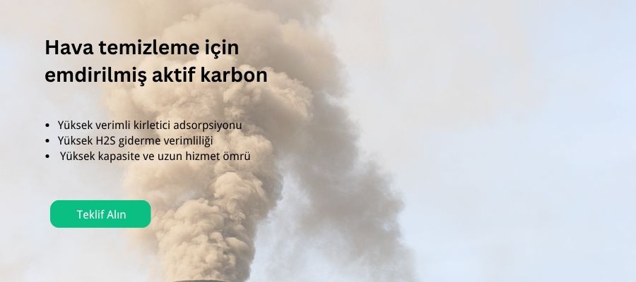 Hava temizleme icin emdirilmis aktif karbon
