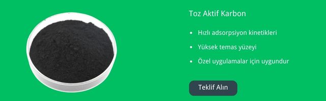 Hava temizleme icin toz aktif karbonu