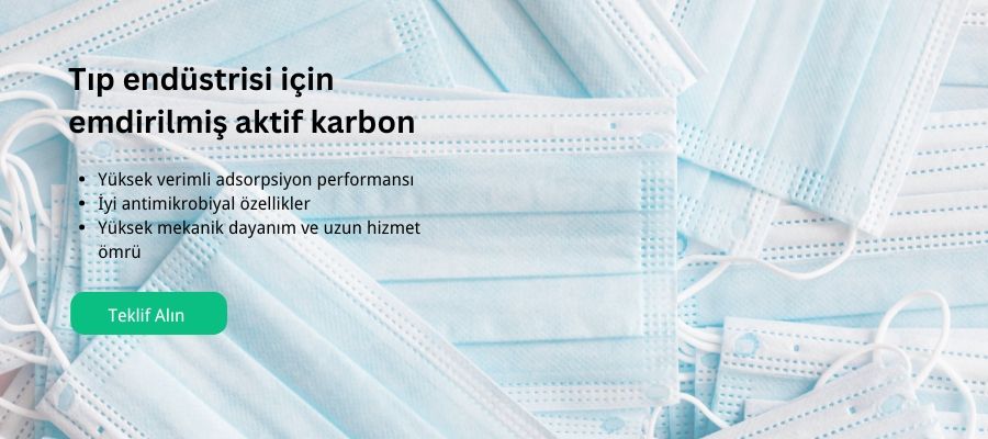 Tip endustrisi icin emdirilmis aktif karbon