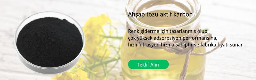 Yenilebilir yaglarin renginin giderilmesi icin odun tozu aktif karbonu